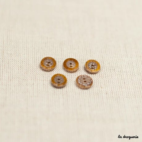 Bouton Petit salon craquelé 11 x 10 mm – Caramel