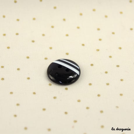 Bouton « Réglisse 2 traits » 15 mm
