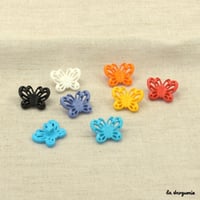 Bouton Envolée papillons ajourés 20 mm