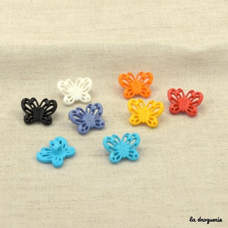 Bouton Envolée papillons ajourés 20 mm