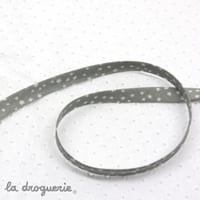 Biais “Voie lactée” Gris nuage | Biais replié - largeur pliée 10 mm