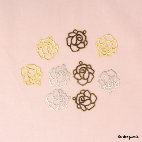 Perle Découpage rose granité | Perle 21 mm