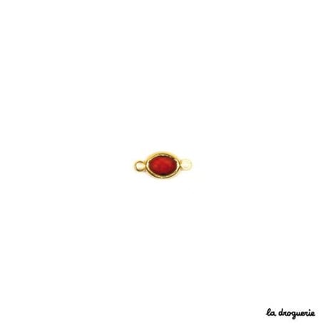 Perle transparente ovale « Coup de théâtre »14×7mm