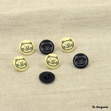 Bouton Esquisse : chat 12 mm