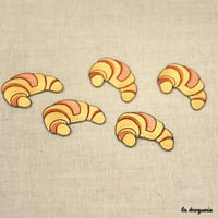 Ecusson croissant tradition 58 mm  Ecusson à thermocoller 58 x 39 mm
