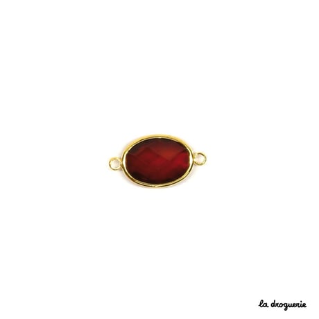 Perle transparente ovale « Coup de théâtre »25×13ｍｍ