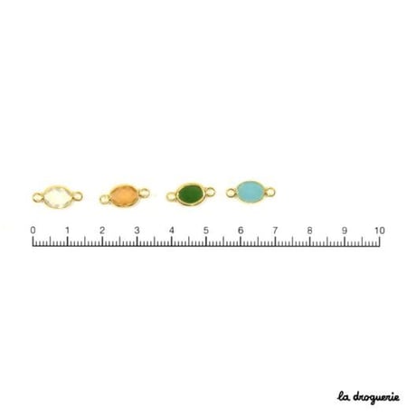 Perle opaline ovale « Coup de théâtre »14×7ｍｍ