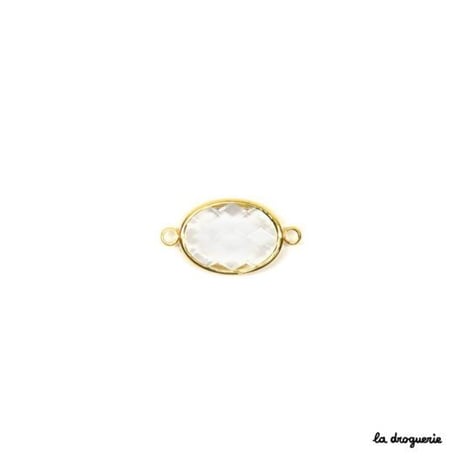 Perle transparente ovale « Coup de théâtre »25×13ｍｍ