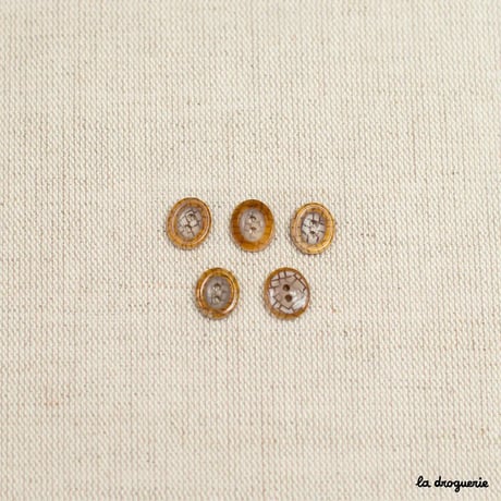 Bouton Petit salon craquelé 11 x 10 mm – Caramel