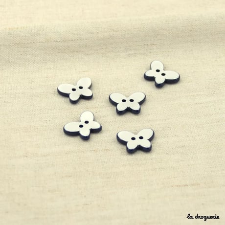 Bouton Stylisé papillon réversible 20 mm