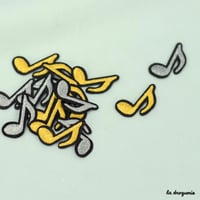 Ecusson Agrément Musique croche | Ecusson á thermocoller 27x18 mm
