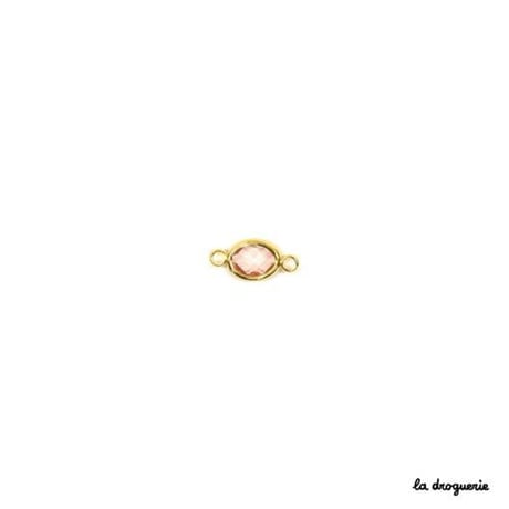 Perle transparente ovale « Coup de théâtre »14×7mm