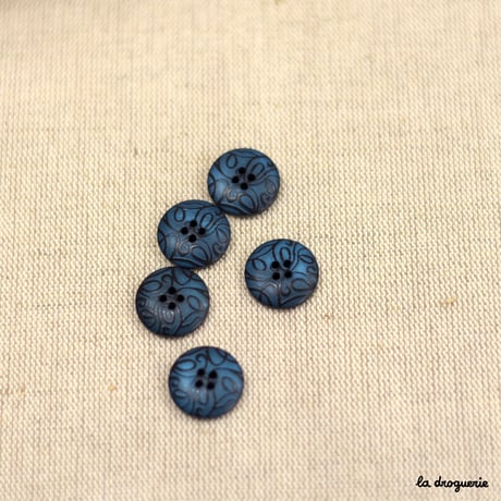 Bouton Lampyre arabesques noires | Bouton 18mm