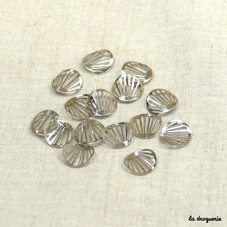 Perle Sequin ajouré façon coquille | Perle 13 mm