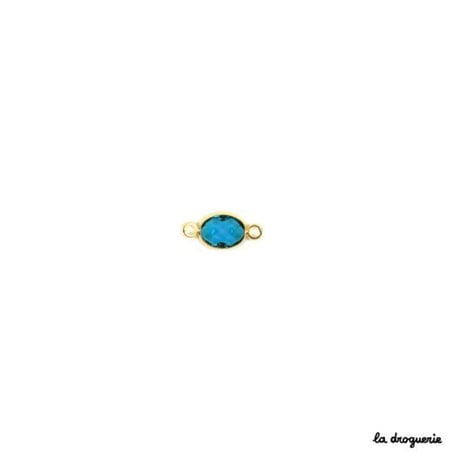 Perle transparente ovale « Coup de théâtre »14×7mm