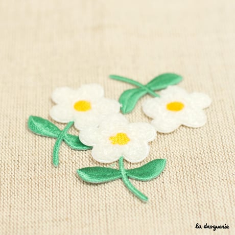Ecusson fleur gauche | Ecusson à thermocoller 45 x 33 mm