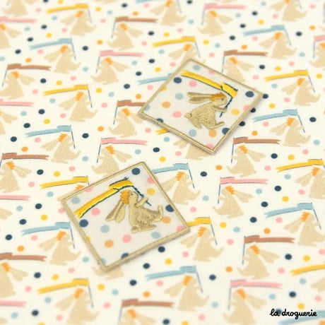 Ecusson Little rabbits 37 mm | Ecusson à thermocoller 37×37 mm