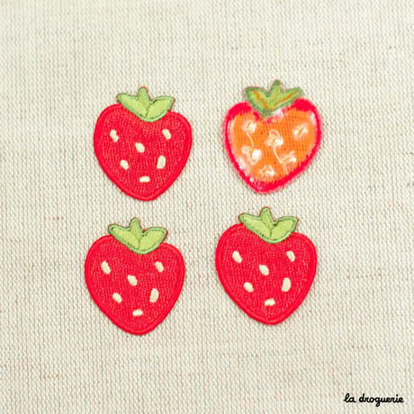 Ecusson Agrément fruit fraise | Ecusson á thermocoller 33x28 mm