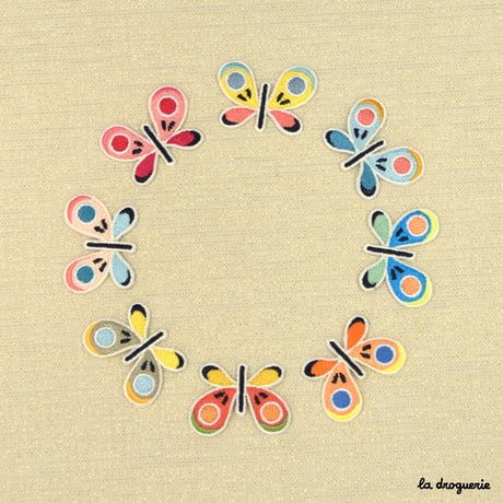 Ecusson Jolis papillons 38 mm | Ecusson à thermocoller 38×28 mm