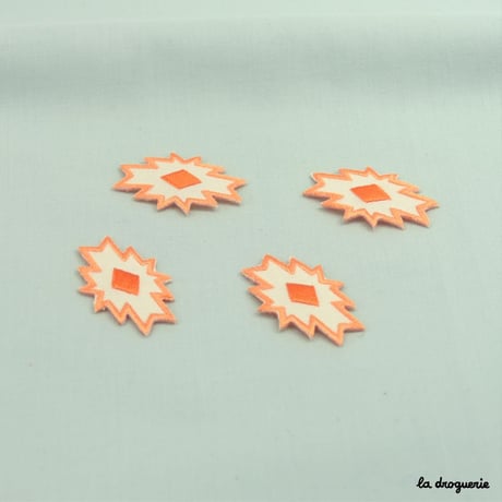 Ecusson losange cranté | Ecusson à thermocoller 38x24mm