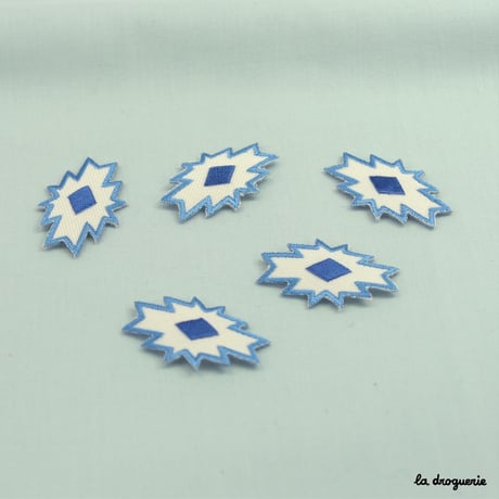 Ecusson losange cranté | Ecusson à thermocoller 38x24mm