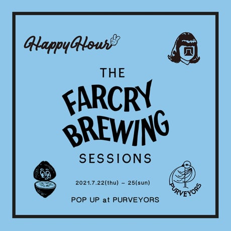 TACOMA FUJI RECORDS × FARCRY BREWING, DRINKING TEAM Tee