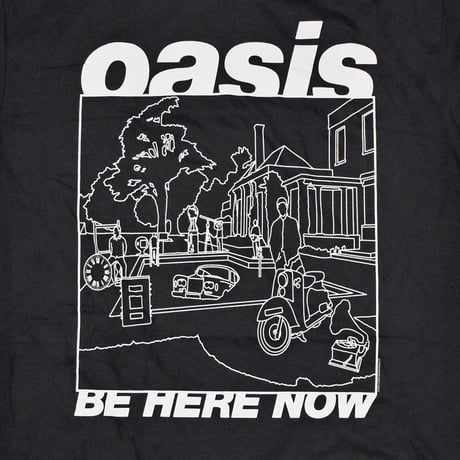 OASIS オアシス Tシャツ バンドTシャツ ブラック Be Here Now Line Drawing S/S TEE
