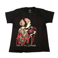 KORN コーン Tシャツ バンドTシャツ ブラック FOLLOW THE LEADER S/S TEE