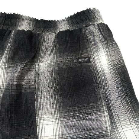 CAL TOP キャルトップ オンブレチェック イージーパンツ ブラック/アイボリー OMBRE CHECK PANTS BLACK/IVORY P-5000