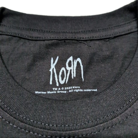 KORN コーン Tシャツ バンドTシャツ ブラック ISSUES TRACKLIST S/S TEE