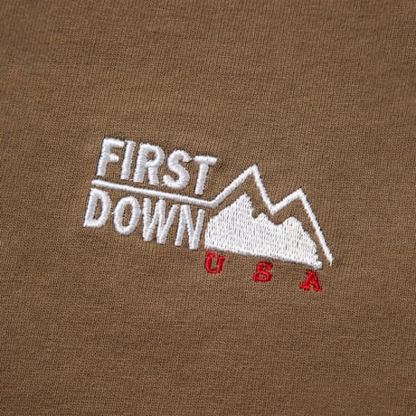 FIRST DOWN ファーストダウン Tシャツ ライトカーキ LOGO S/S TEE COTTON JERSEY F274005C