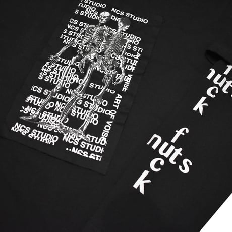 NOT COMMON SENSE NCS　ノットコモンセンス　レイヤードロンTEE　Tシャツ 長袖　ブラック　"FUCK NUTS" LAYERED L/S TEE　19263022