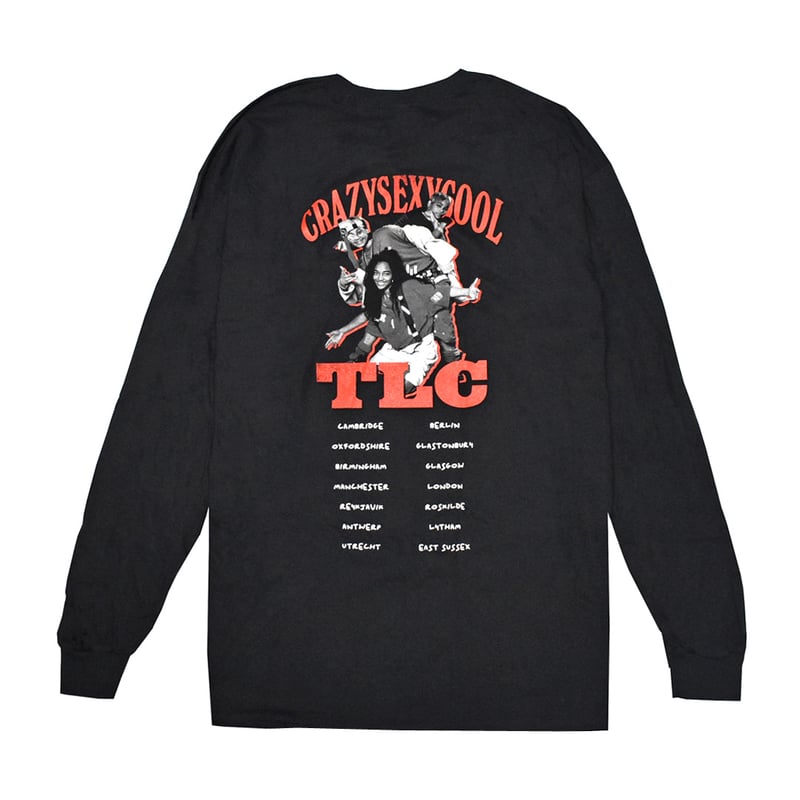 TLC ティーエルシー ロンTEE 長袖Tシャツ ラップTシャツ ブラック