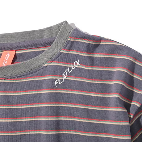 FLATLUX フラットラックス ボーダーTシャツ チャコール Venice Border Tee FX22-108