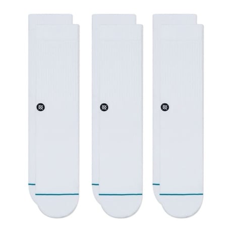STANCE SOCKS スタンスソックス 靴下 ソックス 3枚セット 3足セット ホワイト ICON 3 PACK