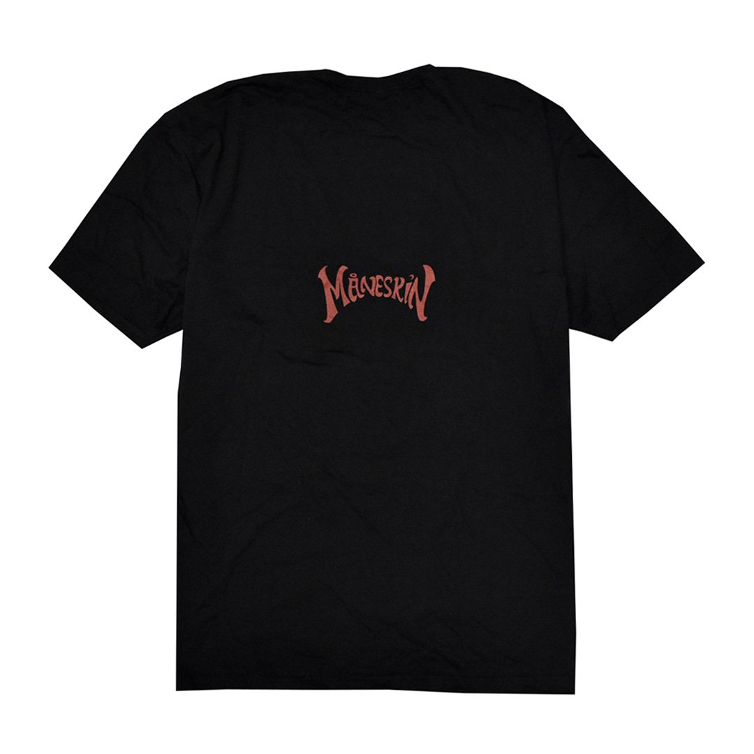 MANESKIN マネスキン Tシャツ バンドTシャツ ブラック TEATRO D'IRA D