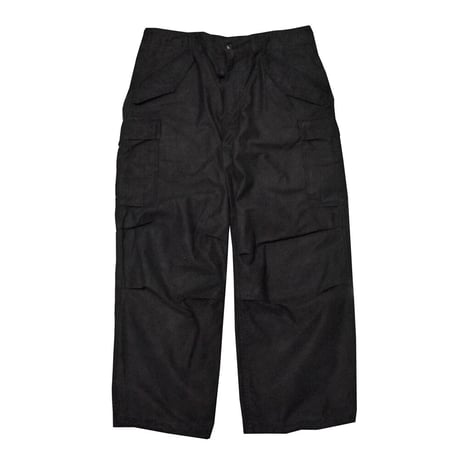 ログウッド染め 草木染 実物 未使用品デッドストック 米軍 M-65フィールドカーゴパンツ ウッドランドカモ ブラック染め