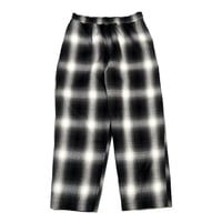 CAL TOP キャルトップ オンブレチェック イージーパンツ ブラック/アイボリー OMBRE CHECK PANTS BLACK/IVORY P-5000