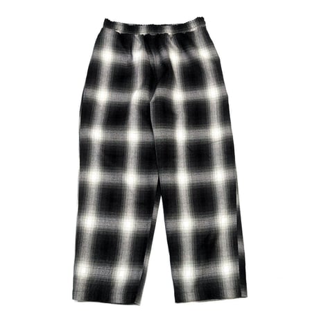 CAL TOP キャルトップ オンブレチェック イージーパンツ ブラック/アイボリー OMBRE CHECK PANTS BLACK/IVORY P-5000