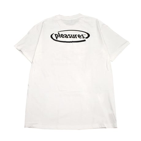 PLEASURES　プレジャーズ　Tシャツ　ホワイト　HAPPIER　p20su047
