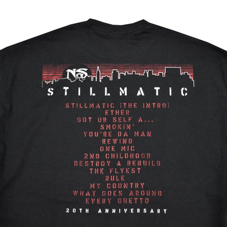 NAS ナズ Tシャツ ブラック STILLMATIC 20TH TEE 2XL
