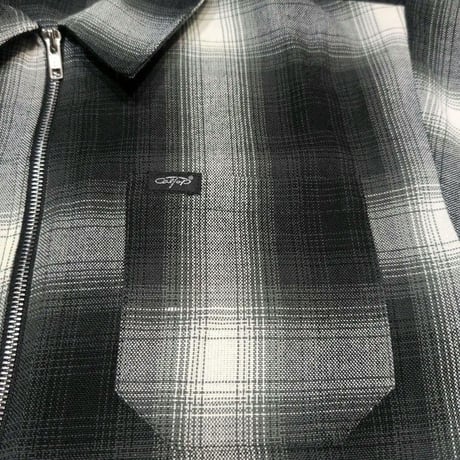 CAL TOP キャルトップ オンブレチェック シャツジャケット ブラック/アイボリー OMBRE CHECK SHIRT JACKET BLACK/IVORY CA-007