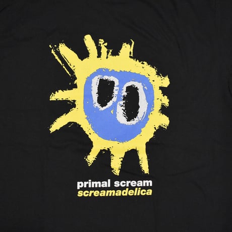 PRIMAL SCREAM プライマルスクリーム Tシャツ バンドTシャツ ブラック Screamadelica Yellow S/S TEE