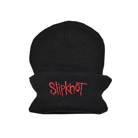 SLIPKNOT スリップノット マスク ニットビーニー ニットキャップ ブラック LOGO MASK BEANIE HAT