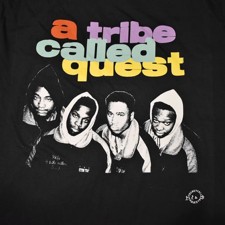 A TRIBE CALLED QUEST ATCQ ア･トライブ･コールド･クエスト Tシャツ ラップTシャツ ブラック GROUP SHOT S/S TEE