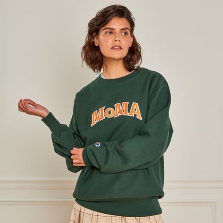 MoMA x CHAMPION モマxチャンピオン リバースウィーブ クルーネックスウェット グリーン REVERSE WEAVE CREW SWEATSHIRT GREEN