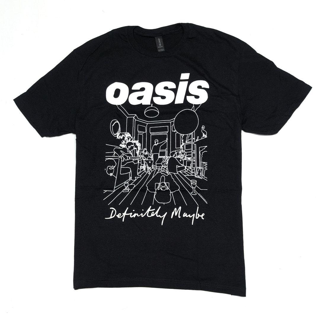 OASIS オアシス Tシャツ バンドTシャツ ブラック Definitely Maybe L