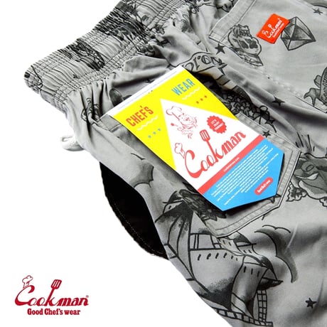 COOKMAN クックマン シェフパンツ イージーパンツ グレー Chef Pants Old Tattoo Gray