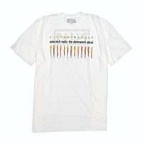 NINE INCH NAILS ナインインチネイルズ Tシャツ バンドTシャツ ホワイト DOWNWARD SPIRAL S/S TEE