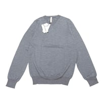 ROSSO ARTIGIANO ロッソアルティジャーノ Vネックセーター グレー